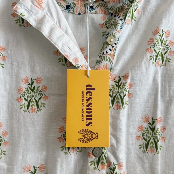 Women's Dessous Loungewear Fair Trade Goldie Block Print Tunic - Picture 3 of 9